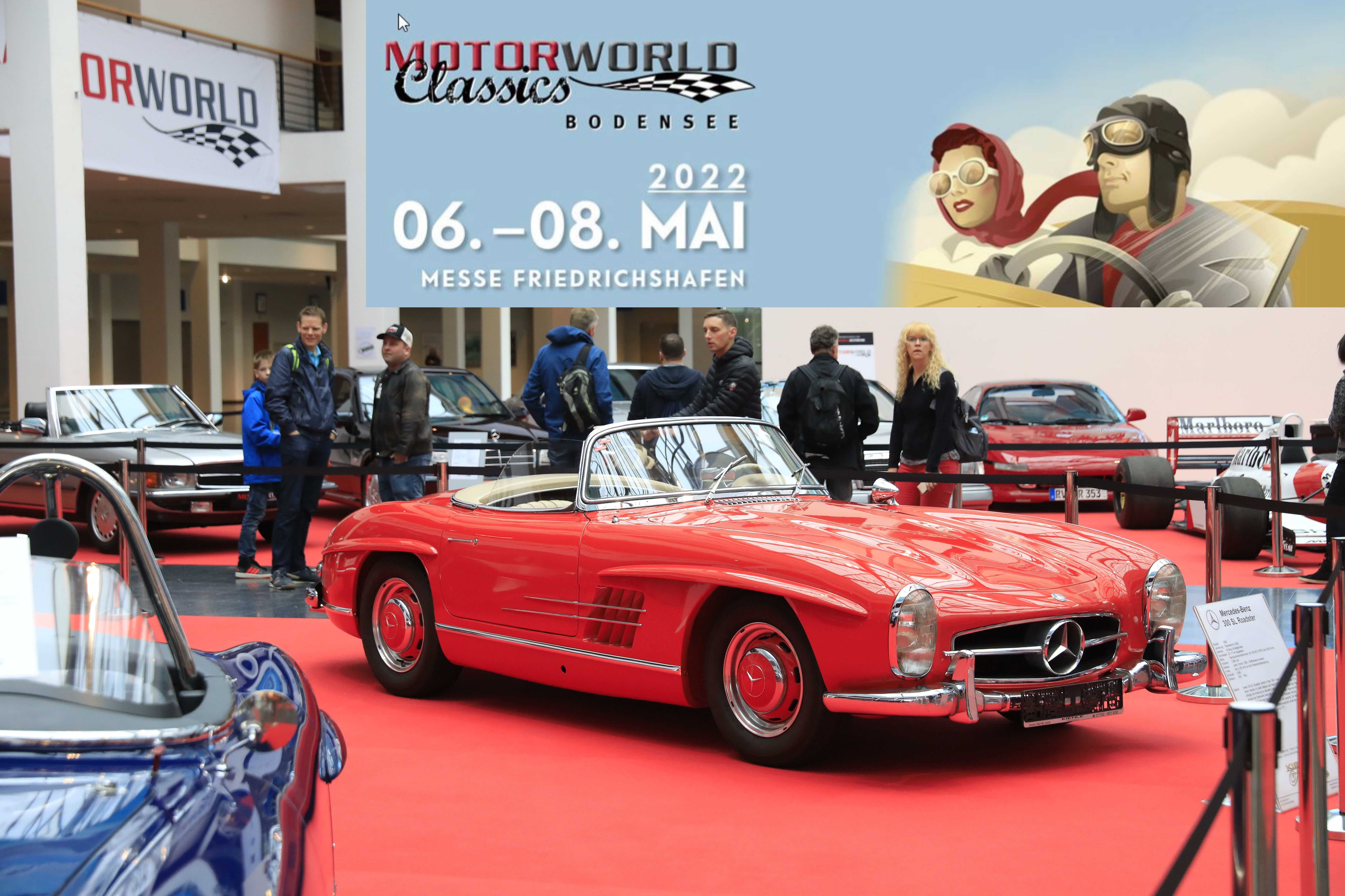 rotes Mercedes Cabrio