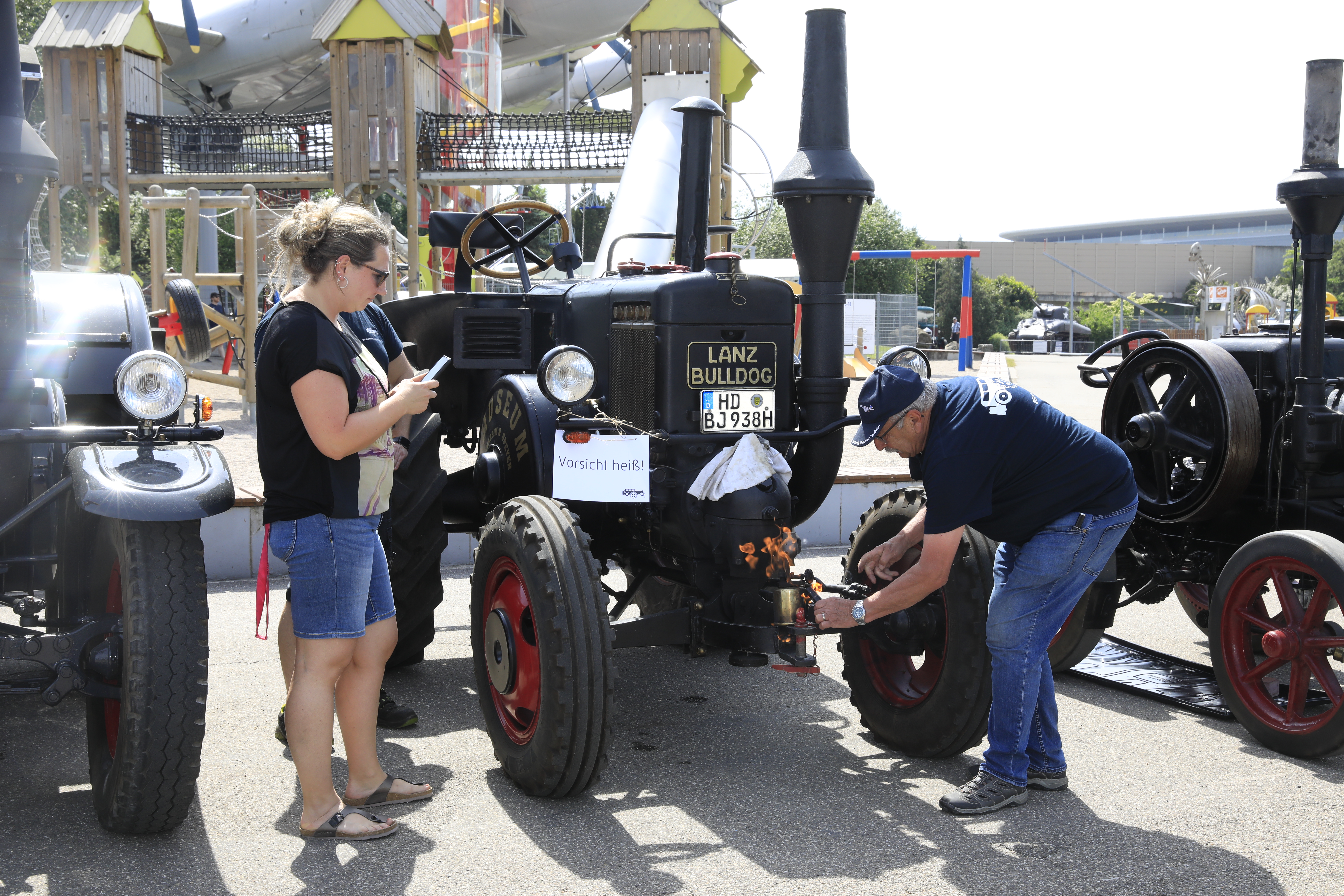 Starten eines Traktors